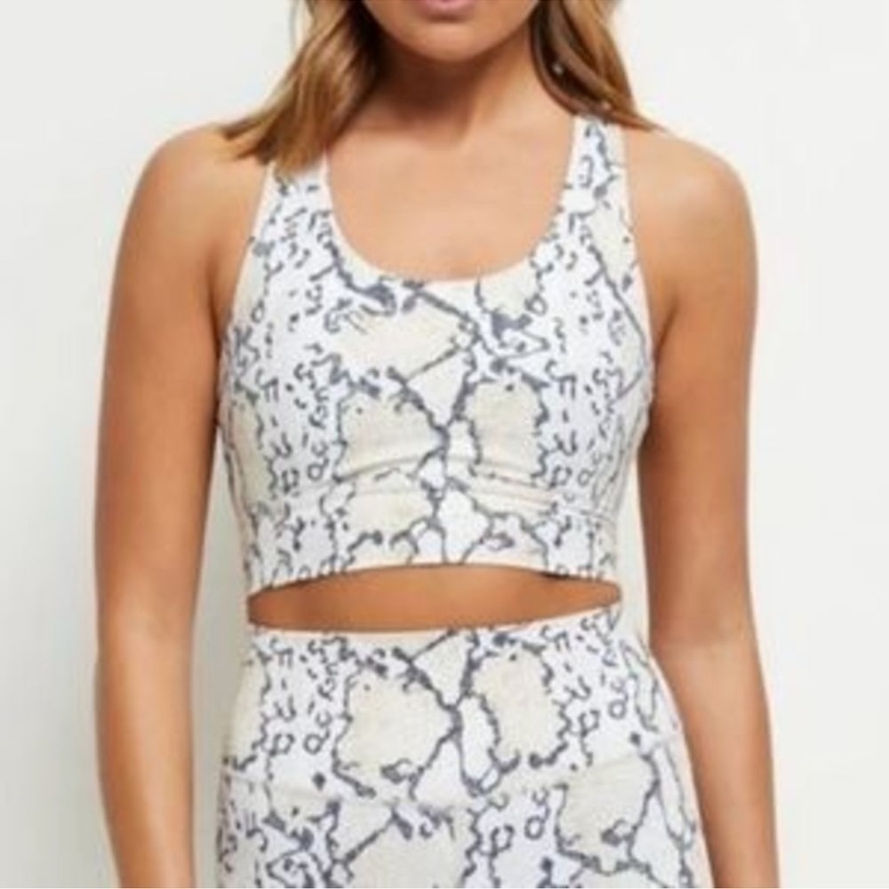 Allfenix White Python Snakeskin Racer Back Sports… - image 3